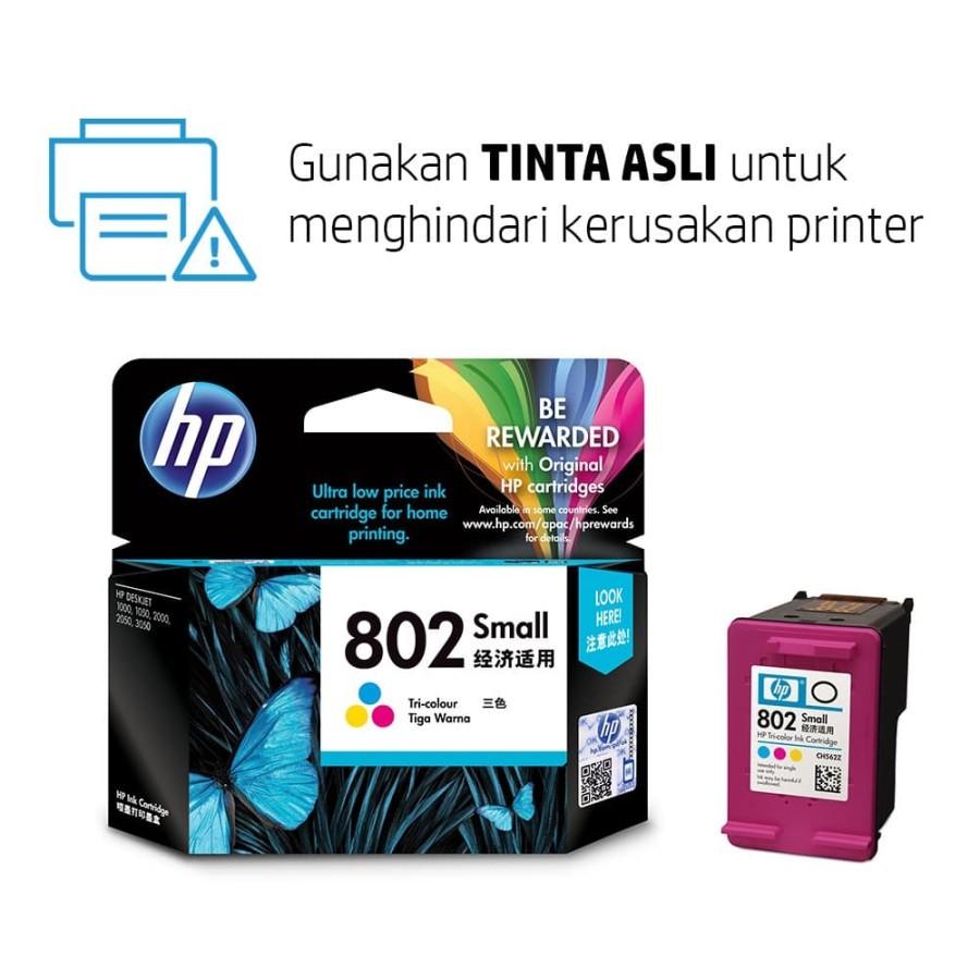 Foto Tinta Printer HP Original 802 Small Tri-Color 