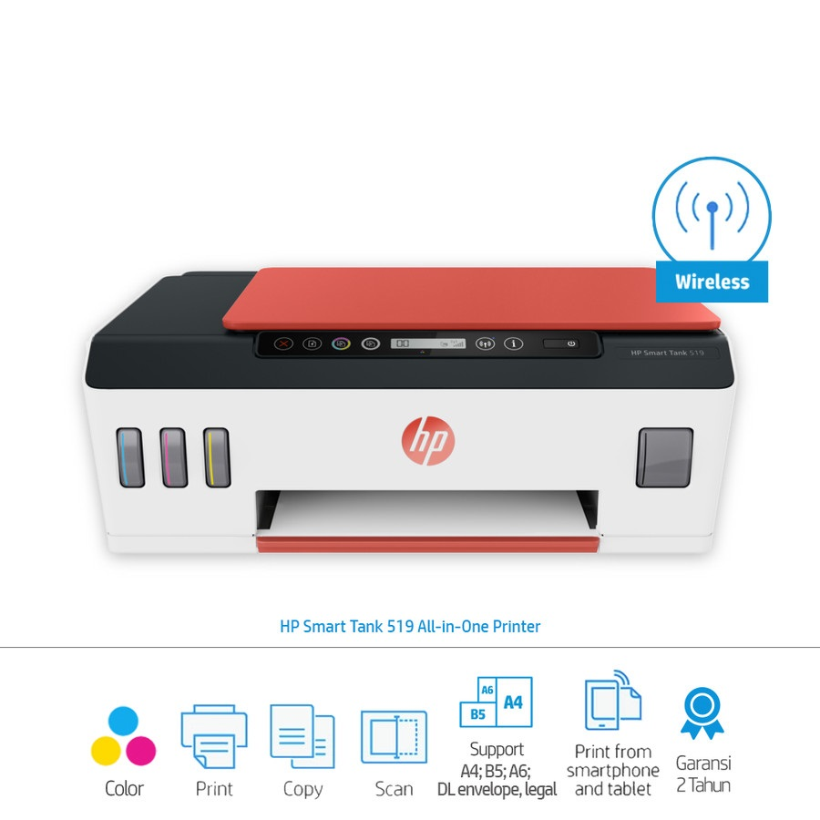 Foto HP Smart Tank 519 Wireless Printer Print, Scan, Copy